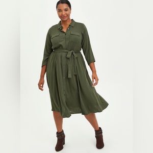 Belted midi shirt dress - Torrid size 3